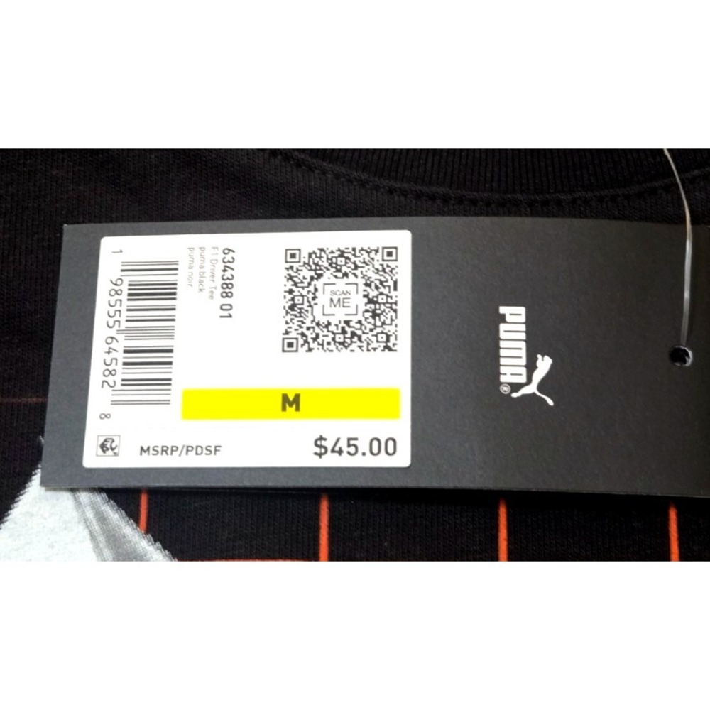 Puma‎ F1 Driver Tee Men's M Black NWT - Picture 7 of 9